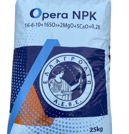 Mycofert Opera 16-6-10+16SO3+2MgO+5CaO+0.2B 25Kg