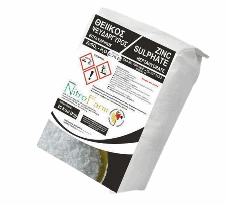 Θειικός Ψευδάργυρος Επταυδρικός ZnSO4-7H2O 25Kg